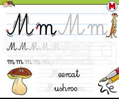 how to write letter m