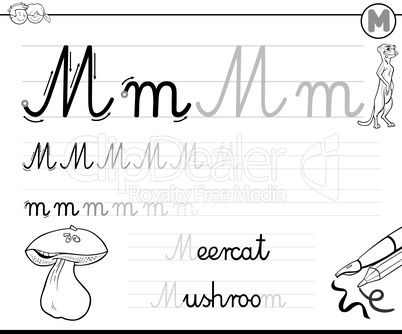 learn to write letter m