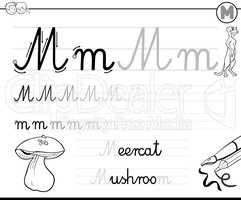 learn to write letter m