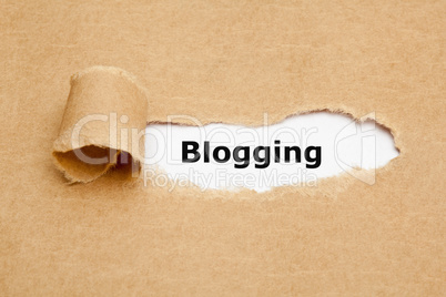 Blogging Torn Paper Concept