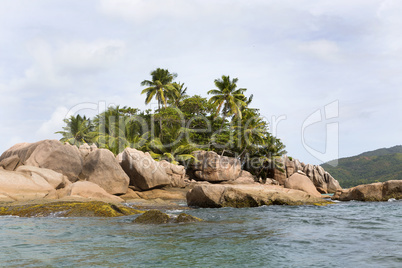 Tropical island St. Pierre, Seychelles