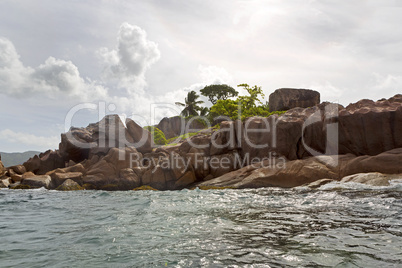 Tropical island St. Pierre, Seychelles