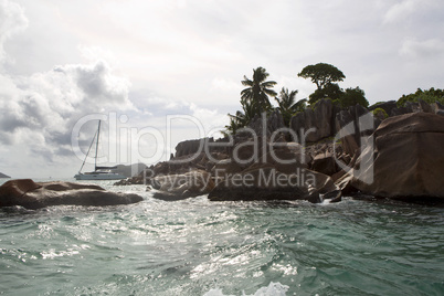Tropical island St. Pierre, Seychelles