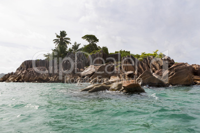 Tropical island St. Pierre, Seychelles