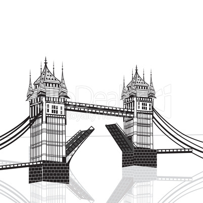 Tower Bridge, London vector