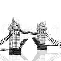Tower Bridge, London vector