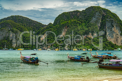 Traditional Thai Longtail boats