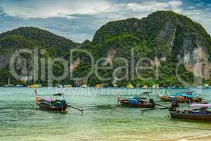 Traditional Thai Longtail boats