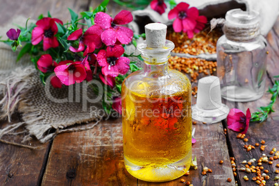 Bottle of flax oil
