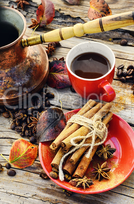 Coffee in the autumn season