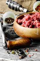 meat ground in meat grinder