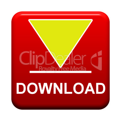 Roter isolierter Button zeigt Download