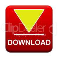 Roter isolierter Button zeigt Download
