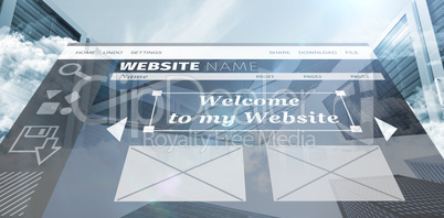 Composite image of composite image of build website interface