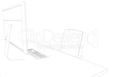 Draw of a desk