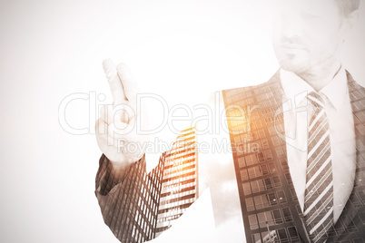 Businessman pointing with his finger