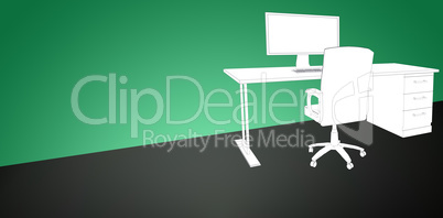 Composite image of draw of a desk Composite image of draw of a desk