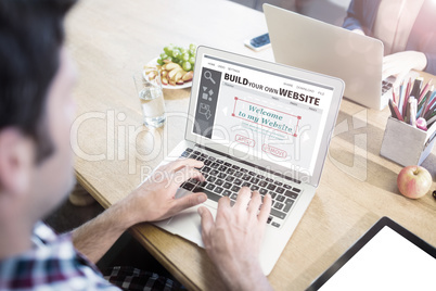 Composite image of composite image of build website interface
