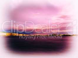 Horizontal Saint Petersburg vintage vivid pink postcard backgrou