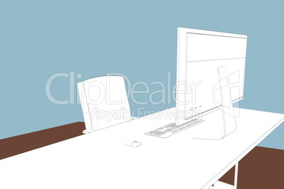 Composite image of draw of a desk