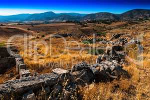 Horizontal vivid Turkey landscape background backdrop