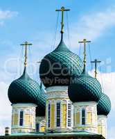 Vertical vivid orthodox church composition background backdrop