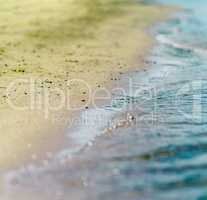 Square vibrant cross process sand beach tidal waves background b