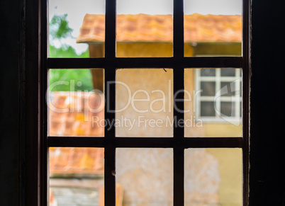 Wooden vintage western window bokeh