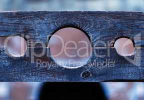 Horizontal medieval Inquisition tools bokeh background backdrop