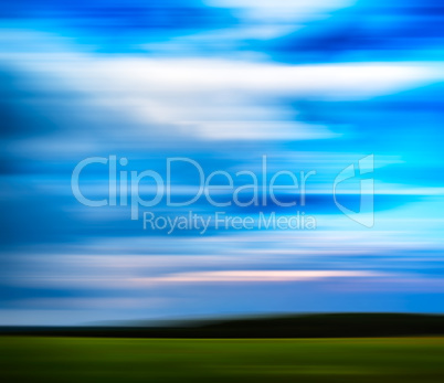 Horizontal vivid motion blur abstract landscape background