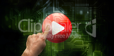 Composite image of hand pointing Composite image of hand pointing