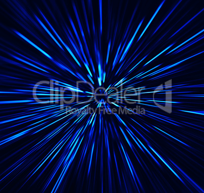 Square vibrant blue explosion radial blur abstraction background