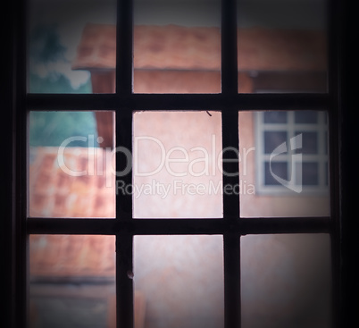 Square pale medieval wild west window composirion background bac
