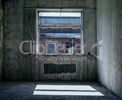 Inside abandoned factory