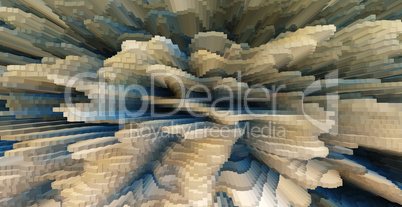 Horizontal vivid beige business extrude cube abstraction backgro