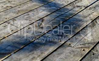 Wooden deck texture bokeh