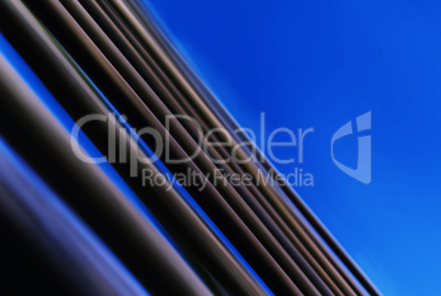 Horizontal vivid blue abstraction lines business background back