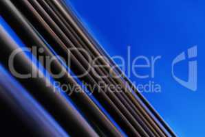 Horizontal vivid blue abstraction lines business background back