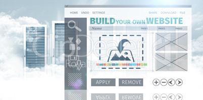 Composite image of composite image of build website interface