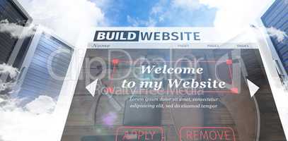 Composite image of composite image of build website interface