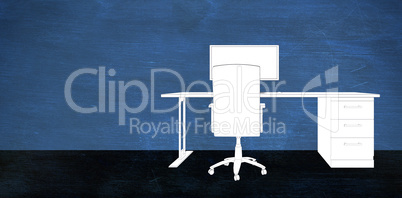 Composite image of draw of a desk