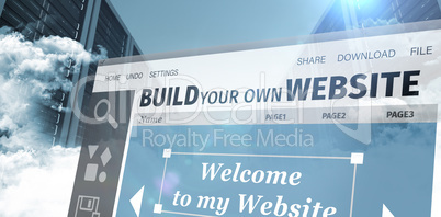 Composite image of composite image of build website interface