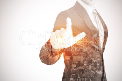 Businessman pointing with his finger