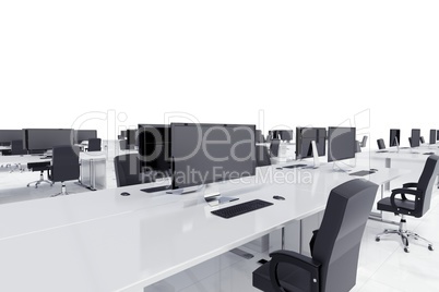 Desks in a open space