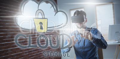 Composite image of cloud storage