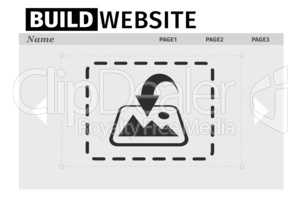 Composite image of build website interface