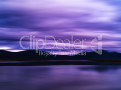 Horizontal vivid purple Norway evening landscape abstraction bac