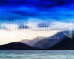 Horizontal vivid Norway motion blur landscape abstraction backgr