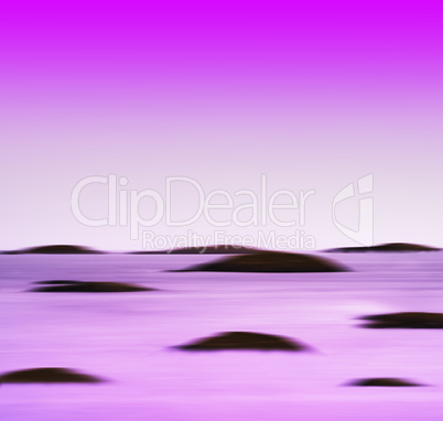 Square vivid pink purple ocean landscape islands abstraction bac