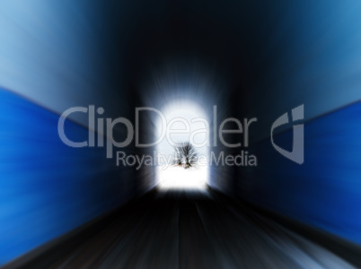 Horizontal vivid tunnel motion zoom blur abstraction background